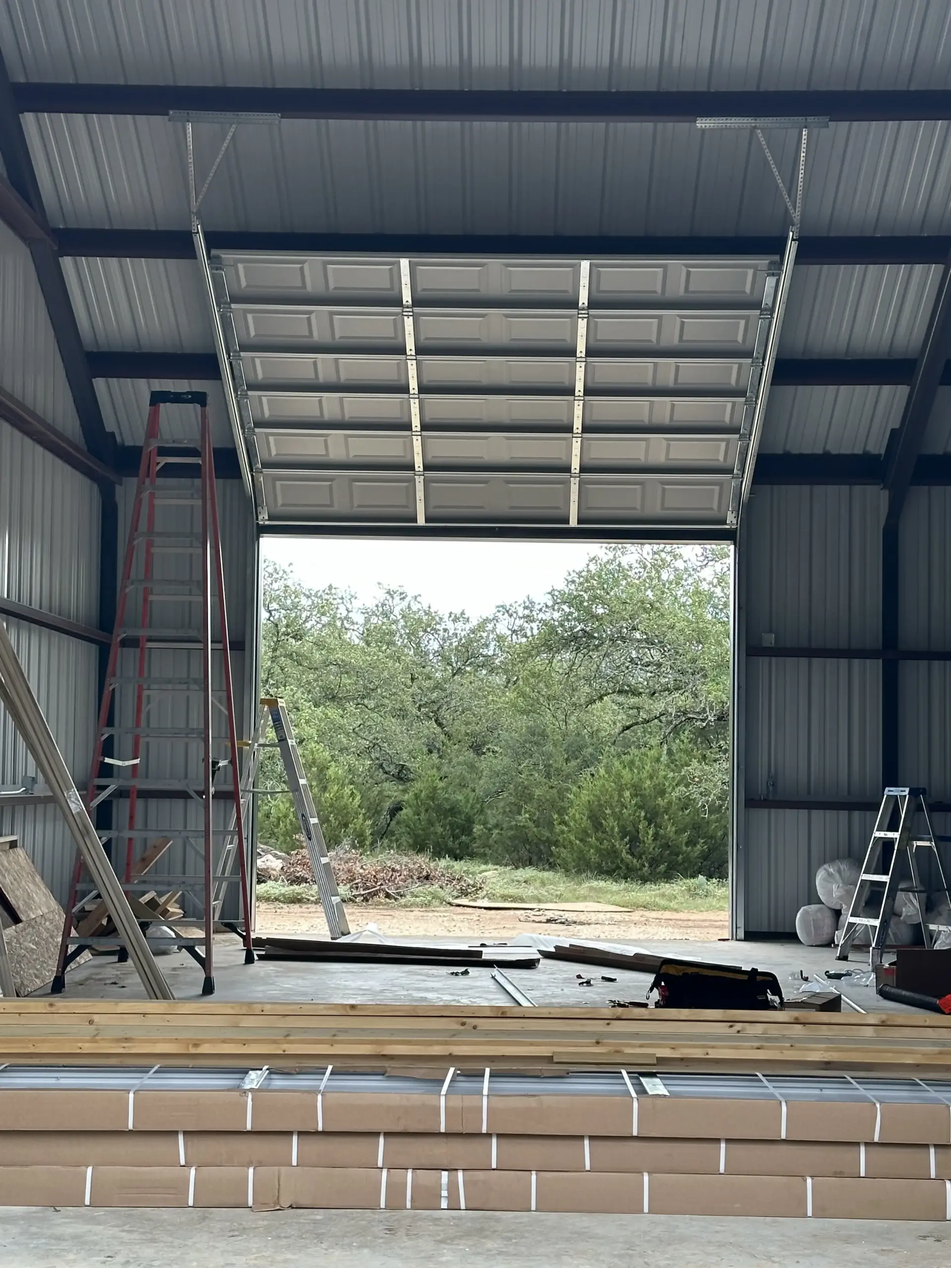 high-lift-garage_door internal high lift garage door opened