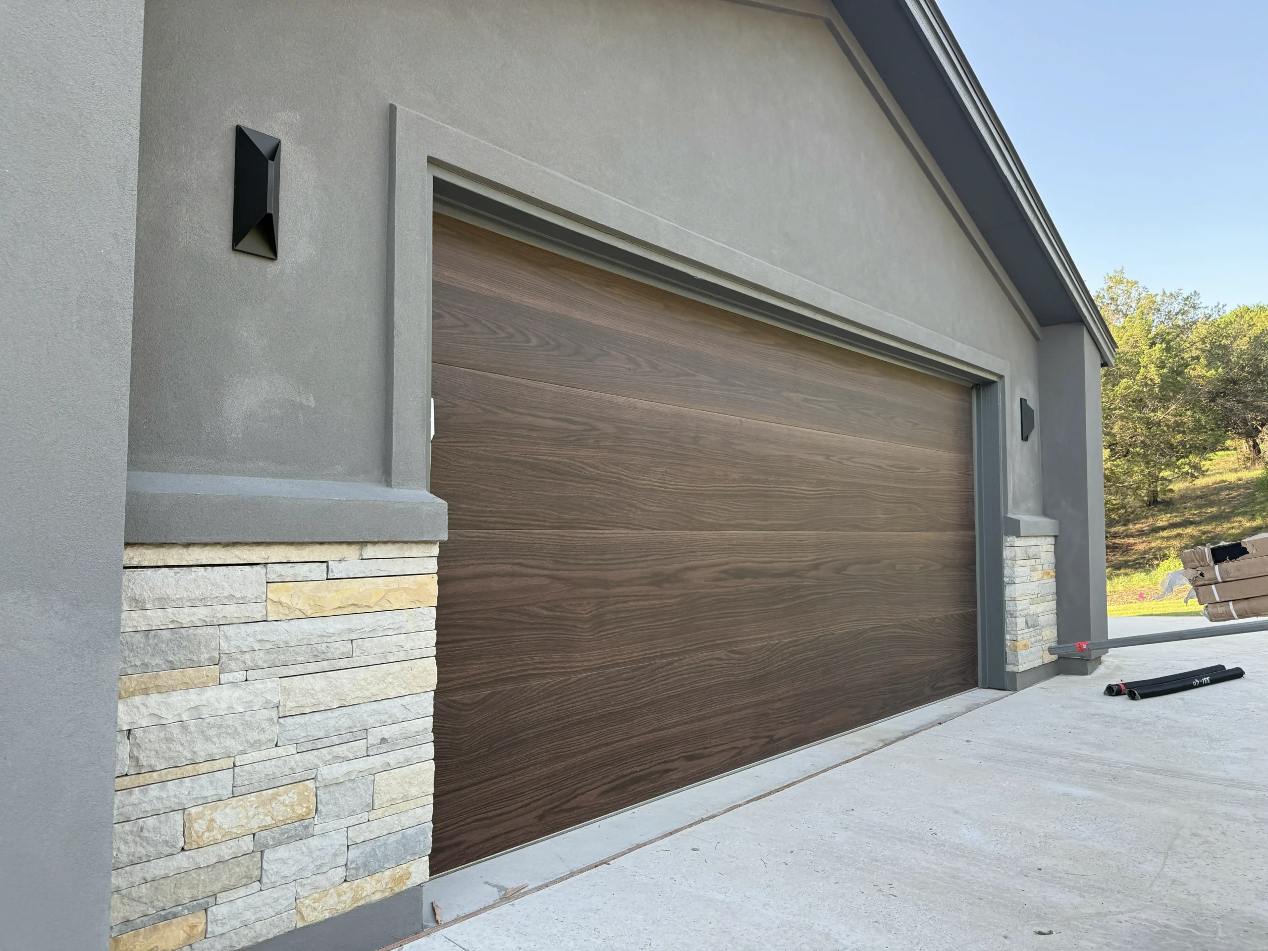 wooden-garage-door-installed